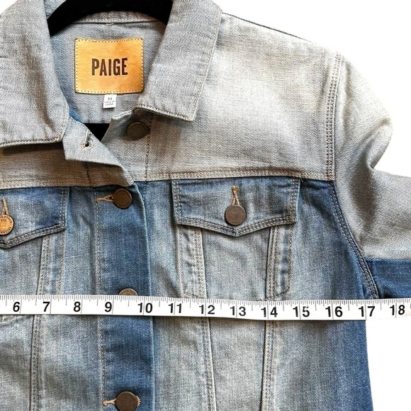 Paige Denim Jacket Ombré Color Block - Picture 12 of 13